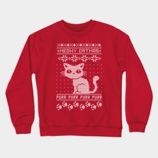 Meowy Catmas Ugly Christmas Sweater Crewneck Sweatshirt